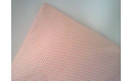 Nahřívací polštářek bílý s malým červeným puntíkem